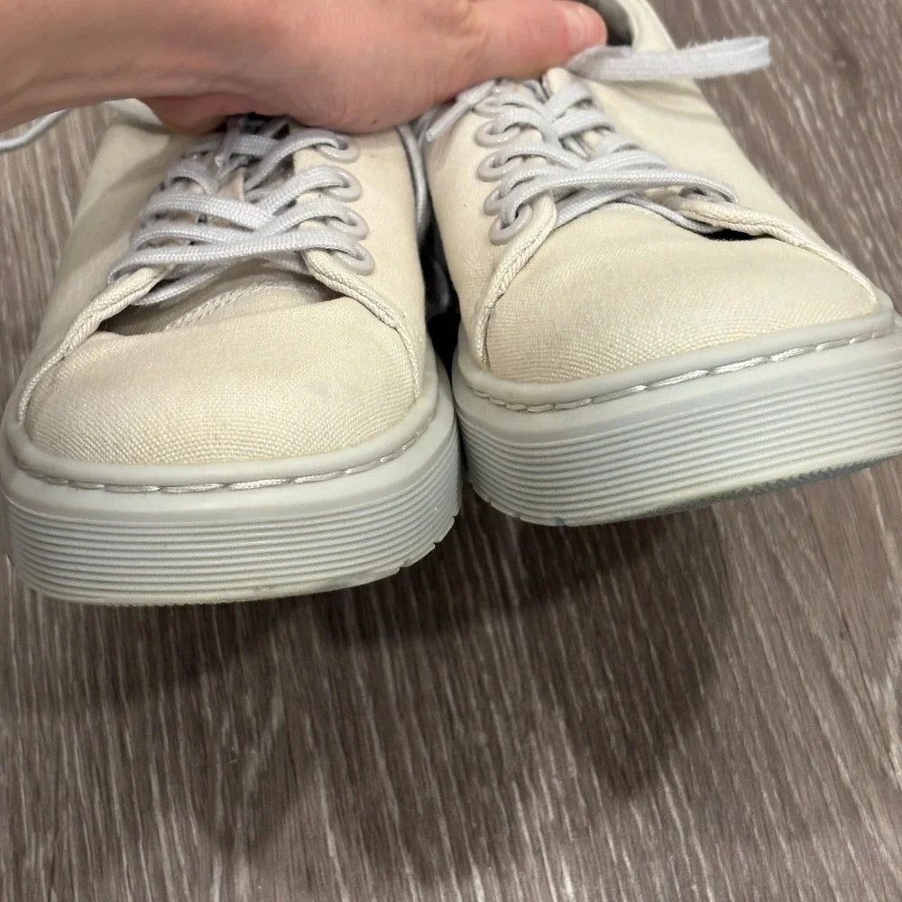 Dr. Martens Dante Canvas Casual Shoes Beige Parchment Low Top Sneakers 6-6.5